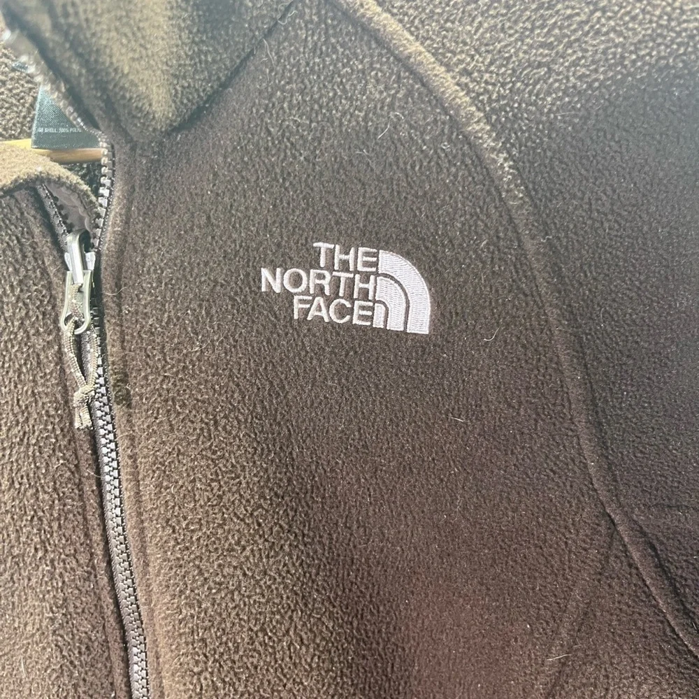 The North Face‎ Chocolate Brown Fleece Jacket Womens M midweight Warm Fall 2461